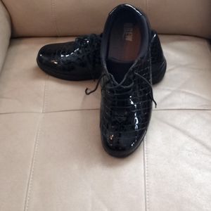 Drew orthopedic shoes, black croc. Womens.